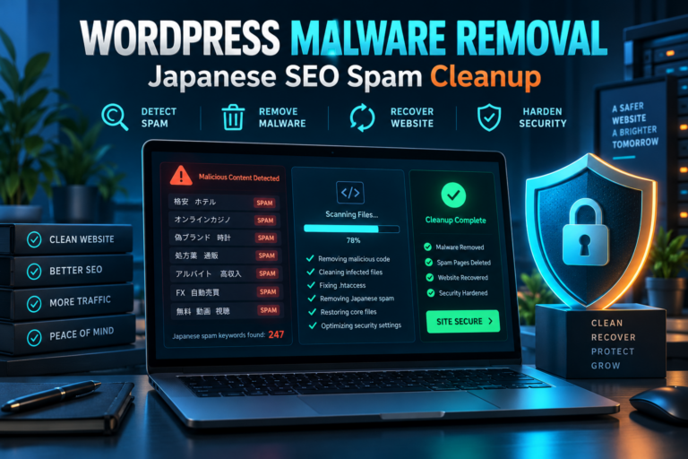 Japanese SEO Spam Removal & WordPress Security Hardening