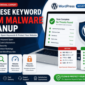 Japanese Keyword Spam & WordPress Malware Cleanup