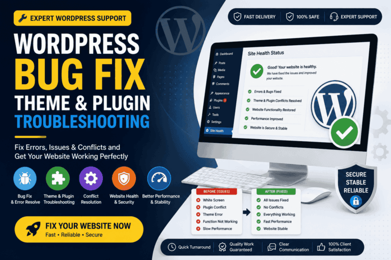 WordPress Bug Fix, Theme & Plugin Troubleshooting